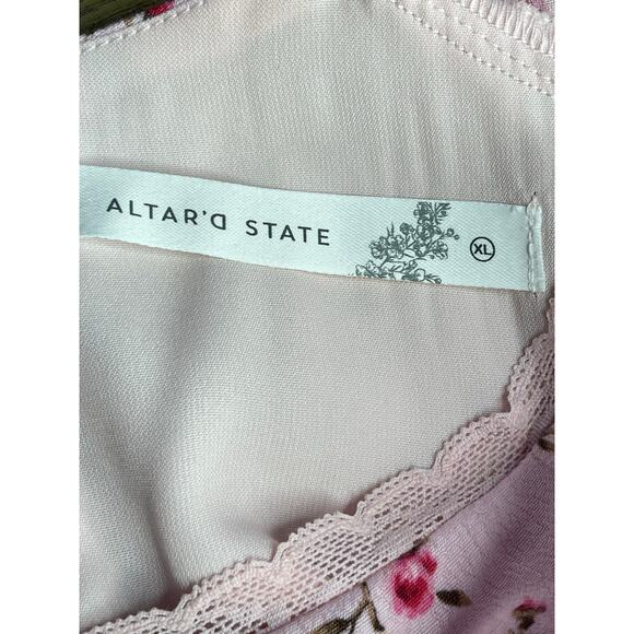 Altar’d State Kate Floral Mini Dress size XL bustier corset bodice cottagecore - Picture 5 of 9